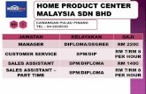 HOME PRODUCT CENTER MALAYSIA SDN BHD · (supervisor) diploma rm 2000 solder machine engineer ... jawatan kelayakan gaji retail trainee dip/degree rm 1600 ... safety officer cum senior