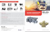 RAILWAY COMPRESSORS · • Efficient air filtration system ensures higher compressor efficiency and low noise level ... • Meets air requirement of GM locomotives WDP4 and WDG4 built