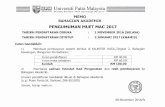 PENGUMUMAN MUET MAC 2017 - Universiti Putra Malaysia · oleh caIon sebelum menghantar data tersebut ke SPP JPN. MUET/PP ini boleh digunakan sebagai bukti pendaftaran telah dibuat
