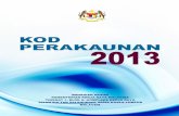BAHAGIAN AKAUN KEMENTERIAN KERJA RAYA MALAYSIA … Kod Perakaunan 2013... · 2013-01-02 · seksyen penyelenggaraan akaun, ba kkrm (2013) - 1 - bahagian akaun kementerian kerja raya