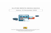 Selasa, 12 November 2019bpiw.pu.go.id/uploads/publication/attachment/2019...DAFTAR ISI No Media Tanggal News Title Resume 1 Tempo Nasional Halaman 1 Selasa, 12 November 2019 Proyek
