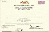 De Gard Halal 2017-2019 - Megalive · No. Standard Standard No.. MS 2424 2012 KERAJAAN MALAYSIA GOVERNMENT OF MALAYSIA Sijil Pengesahan CERTIFICATE OF AUTHENTICATION HALAL A70868