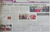 REAPRA Kosmo 10Apr17...Amanah Ikhtiar Malaysia (AIM) mengunjurkan un- tuk mengagihkan pembiayaan sebanyak RM2.66 bilion pada tahun ini berbanding jumlah agihan pinjaman sebanyak RM2.48