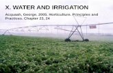 X. WATER AND IRRIGATION - wartabepe.staff.ub.ac.idwartabepe.staff.ub.ac.id/files/2013/03/DBT-9-WATER-IRRIGATION.pdf · Irrigation requirement Tensiometer alat untuk mengukur ketersediaan