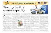 ...service in Malaysia," said SIRIM QAS I nternational 's Testing Services Depart- ment senior general manager, Nur Fad- hilah Muhammad. With Sirim's involvement in the whole value