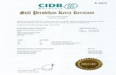 CIDB - SPKK.pdfsenarai hitam/gantung melalui prosiding tatatertib tidak akan dikeluarkan dari senarai daftar C DB. Syarikat/Pemegang sijil berkaitan hanya dibenar menyertai tender