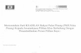 Memorandum Parti KEADILAN Rakyat Pulau Pinang …...2) Bersihkan Daftar Pengundi a) Warga Asing i) Lebih Kurang 122,273 Kes Pengundi Di Sabah Yang Meragukan Daripada Bangsa Indonesia,