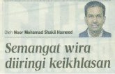 Oleh Noor Mohamad Shakil Hameed Semangat wira diiringi … · 2018-04-09 · Dorongan dan Doa ke Kelantan dan Pahang baru-baru ini dan da- pat melihat sendiri betapa dah- syatnya