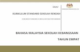BAHASA MALAYSIA SEKOLAH KEBANGSAAN …STANDARD KURIKULUM BAHASA MALAYSIA SEKOLAH RENDAH SK TAHUN 4 6 4.3.4 Modul Seni Bahasa Modul Seni Bahasa merujuk aspek kebahasaan, keindahan dan