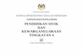 PENDIDIKAN SIVIK DAN KEWARGANEGARAAN TINGKATAN 4 · HURAIAN SUKATAN PELAJARAN PENDIDIKAN SIVIK DAN KEWARGANEGARAAN KBSM RUKUN NEGARA BAHAWASANYA negara kita Malaysia mendukung cita-cita