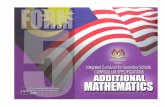 CS Add Math Form5 · 2019-05-29 · 7 debate solutions using precise mathematical language, 8 relate mathematical ideas to the needs and activities of human beings, 9 use hardware