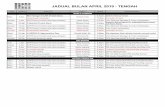 JADUAL BULAN APRIL 2019 - TENGAHAhad 14-Apr Skin Checking & Pendekatan E-sale Center Bukit Jambul 8.00pm SBM Miss Fiona Ho/RM Roslina/Mgr Halimah Jumaat 19-Apr Leaders Meeting Center