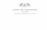 LAWS OF MALAYSIA - WordPress.com · 2011-10-16 · An Act to provide for the protection and conservation of wildlife and for matters connected therewith. [ ] ENACTED by the Parliament