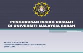 PENGURUSAN RISIKO RASUAH DI UNIVERSITI MALAYSIA SABAH · 3. Keselamatan negara terjejas 4. Mendapat peralatan/bekalan/projek kurang berkualiti Impak Kebarangkalian (Likelihood) Tahap
