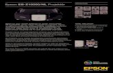 Epson EB-Z10000/NL Projektör VERİ SAYFASI siyah renkler sağlayan eşit düzeyde yüksek Beyaz ve Renkli Işık Çıkışıyla yüksek kaliteli görüntüler sunar. Epson EB-Z10000/NL