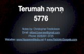 Terumah הָמוּרְתּ - ANI JUDAISM INTERNATIONAL · Terumah הָמוּרְתּ 5776 Notes by: Christopher Fredrickson Email: ehbed.bawnaw@gmail.com Phone: (828)391-3725 Websites: