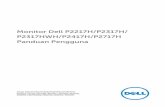 Dell P2317HWH Monitor Panduan Pengguna · 2019-04-11 · Beberapa fitur atau media mungkin tidak tersedia di negara tertentu. CATATAN: ... Pitch piksel 0,248 mm x 0,248 mm 0,265 mm