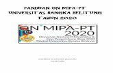 PANDUAN ON MIPA-PT UNIVERSITAS BANGKA BELITUNG … ON MIPA.pdf · 2020-02-12 · mengerjakan soal saat tanda “berhenti” dari panitia. 2. Ujian diadakan dalam 1 sesi dimana sesi