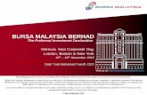 BURSA MALAYSIA BERHADbursa.listedcompany.com/misc/slides_20101119.pdf2010/11/19  · Bursa Malaysia and its Group of Companies (the Company) reserve all proprietary rights to the contents