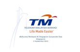 TELEKOM MALAYSIA BERHAD - TM Malaysia... · Customer Satisfaction Measure1 4 -4.5% 5 5.5% 4-4.5 % 5-5.5% 72 72 *Note: Headline KPI for TM excluding P1, HSBB 2, SUBB & other mega projects
