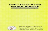 Itqtur Tqnqh Mqriid HARU' WAKAF · 2019. 6. 29. · nasional yang terjadi, misalnya tsunami di Aceh 2004, dan lumpur Lapindo di Jawa Timur, yang pastinya juga menimpa aset tanah wakaf