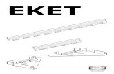 EKET - IKEA · yang berpengalaman, pemasangan tidak benar dapat menyebabkan perabot roboh dan mengakibatkan cedera ataupun kerusakan. Karena bahan dinding yang berbeda, sekrup untuk