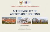 AFFORDABILITY OF AFFORDABLE HOUSING - I-Kpktikpkt.kpkt.gov.my/storpdf/slide_propertytalk/slide/...price bracket of RM500,000 to RM1 Million and more than RM1 Million. •REHDA (2019)