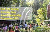 Free Tree Society Giveaway Days Annual Sponsorship ......Since 2013, we have given away over 30,000 plants to homeowners, schools, marginalized groups, community gardens and wildlife