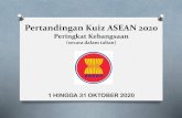 Pertandingan Kuiz ASEAN 2020 · SYARAT-SYARAT PENYERTAAN Kuiz dikendalikan sepenuhnya dalam Bahasa Inggeris. Peserta-peserta perlu melalui tiga (3) tahap pertandingan iaitu Tahap