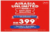 AK Fact Sheet3 - | Dari Malaysia Ke Dunia · PDF file CUTI-CUTI MALAYSIA XrAsia Unlimited Pass VALID TILL 17 Mar 2021 View now Browse Deals My Purchases FLY WITHIN MALAYSIA AirAsia