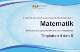 Matematik - smsmalorsetar.comsmsmalorsetar.com/dskp/dskp_matematik_kssm_t4_t5.pdf · KANDUNGAN Rukun Negara..... vii