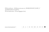 Alienware AW2521HFL Monitor Panduan Pengguna · Monitor pemasangan untuk di dinding menggunakan alat yang kompatibel dengan VESA (100 mm x 100 mm). 7 Peraturan label peringkat Daftar