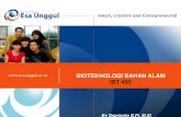 BIOTEKNOLOGI BAHAN ALAM IBT 452ibt452.weblog.esaunggul.ac.id/.../2017/08/PPT...9.pdf · Biosintesis Tanin •Terjadi di sitoplasma sel tanaman •Disintesis melalui jalur shikimate