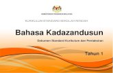 KSSR BAHASA KADAZANDUSUN TAHUN 1 - ppdmukah.com€¦ · Bahasa Kadazandusun Dokumen Standard Kurikulum dan Pentaksiran Tahun 1 . KEMENTERIAN PENDIDIKAN MALAYSIA KURIKULUM STANDARD