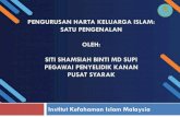 KURSUS PENGURUSAN HARTA KELUARGA ISLAM Siti Shamsiah … · PUSAT SYARAK Institut Kefahaman Islam Malaysia. SEBAHAGIAN DARIPADA ALAM CIPTAAN TUHAN, ALLAH SWT ... CONTOH TEMPLATE PENGURUSAN