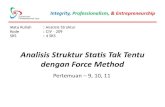 Analisis Struktur Statis Tak Tentu dengan Force Methodocw.upj.ac.id/files/Slide-CIV209-CIV209-Slide-06.pdf• Force Method Untuk Struktur Balok • Force Method Untuk Portal • Force