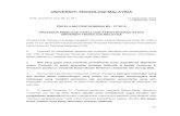 UNIVERSITI TEKNOLOGI MALAYSIA · Di bawah Peraturan 21, Peraturan-peraturan Tatatertib Badan-Badan Berkanun (Tatatertib dan Surcaj) 2000, Ketua Jabatan perlu menjalankan tugas kawalan
