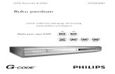 DVD Recorder & HDD DVDR560H - Philips...Mereka mungkin sentuh litar elektrik atau menyebabkan litar pintas, mengakibatkan kebakaran atau kejutan elektrik. Bahan cair tidak sepatutnya