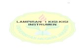 LAMPIRAN 1 KISI-KISI INSTRUMENrepository.unj.ac.id/5450/9/LAMPIRAN.pdf · Tabel 3. 2 : Kisi-kisi Instrumen Variabel : Pelaksanaan Program Sekolah Ramah Anak Sub Variabel Aspek Indikator
