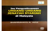 International Islamic University Malaysiairep.iium.edu.my/67200/1/Isu Penguatkuaaaan Undang-Undang... · 2018. 10. 30. · Akta Mahkamah Syariah (Bidang Kuasa Jenayah) ... Kuasa Am