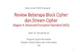 Review Beberapa Block Cipher dan Stream Cipherinformatika.stei.itb.ac.id/~rinaldi.munir/Kriptografi/2020-2021/Review... · Lima finalis lomba AES: 1. Rijndael (dari Vincent Rijmen