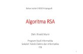 Algoritma RSA - Institut Teknologi Bandunginformatika.stei.itb.ac.id/~rinaldi.munir/Kriptografi/... · 2020. 10. 21. · Contoh: (20) = 8, sebab terdapat 8 buah yang relatif prima
