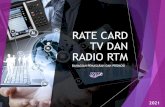RATE CARD TV DAN RADIO RTM CARD RTM 2021.pdfpakej temu bual (spm, biz, kuppa kuppi, kami bah ini, persona xy, fresh brew) dan lain-lain program bil jenispakej jumlah 1 beli 1slot rm