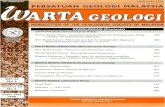 PERSATUAN GEOLOGI MALAYSIA · 2014. 9. 17. · PERSATUAN GEOLOGI MALAYSIA NEWSLETTER OF THE GEOLOGICAL SOCIETY OF MALAYSIA KANDUNGAN (Contents) CATATAN GEOLOGI (Geological Notes)