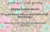 JABATAN BAHASA MELAYU Program Bahasa Melayu ... PENGENALAN DOM 5...KOMUNIKASI KHALAYAK DAN PENGUCAPAN AWAM BMCO 1106 KOMUNIKASI PENULISAN 1 BMCO 1107 PENGENALAN KEPADA KEUSAHAWANAN