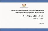 BAHASA MELAYU · 2021. 1. 17. · Dokumen Penjajaran Kurikulum 2.0 - KSSM Bahasa Melayu Tingkatan 3 8 Standard Kandungan Standard Pembelajaran (SP) Kandungan Asas Kandungan Tambahan