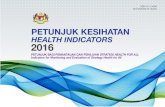 HEALTH INDICATORS 2016 - Ministry of Health · Memastikan kesihatan dan kesejahteraan Rakyat adalah perlu untuk mencapai Wawasan 2020 sejajar dengan Teras Misi Nasional khasnya Teras