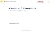 Code of Conduct...- Mematuhi perjanjian-perjanjian atau peraturan perundangan yang mewajibkan Perseroan menjaga kerahasiaan informasi tersebut. Informasi yang masuk dalam kategori