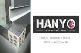 HANYO INDUSTRIAL SDN BHD HTTPS://HANYO.COM · 2020. 10. 29. · HANYO INDUSTRIAL SDN BHD HTTPS://HANYO.COM.MY “PVC Finishing Profile ... CBS PLASTER CORNER BEAD 22mm CBS CBS CORNER