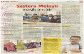 masih tercicir - PNM · 2016. 3. 30. · "Berapa ramaikah agaknya pelan cong Barat yang tereari-eari karya sastera Melayu yang diterjema.h ke bahasa asing?" soalnya pada Syarahan